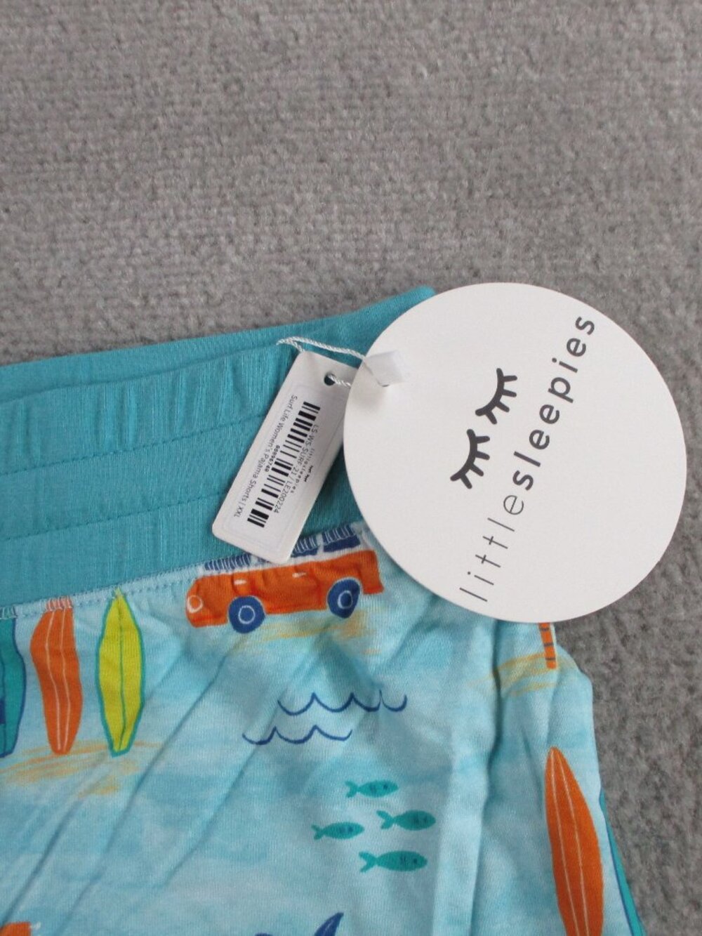 NEW Little Sleepies Womens Pajama Shorts XXL Blue Surf Life Cozy Soft Bamboo PJ - Picture 3 of 8